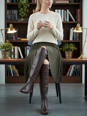 Gentle Souls Kenneth Cole Emma Women's Knee High Boots Chocolate Brown Size 8